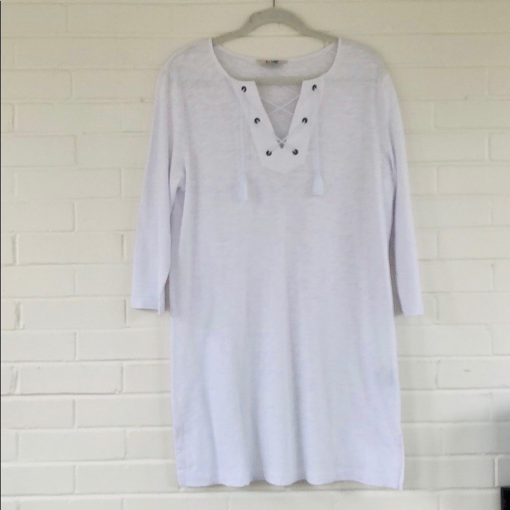 Boden Cotton Dress with tassel ropes